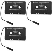 3X Universal Cassette 5.0 Adapter Converter Car Tape Audio Cassette for Aux Stereo Music Adapter Cassette