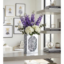 Silver Book Shaped Flower Vase Diamond 20x15x6.5Cm