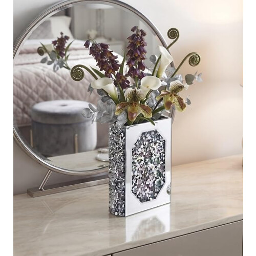 Silver Book Shaped Flower Vase Diamond 20x15x6.5Cm 2