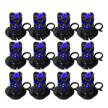 Lot de 12 bougies LED sans flamme pour Halloween (qualité supérieure)