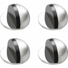 Batente de porta universal em aço inoxidável com design silencioso e redução de ruído para pisos.