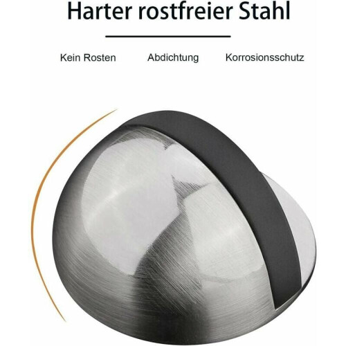 Universal dørstopper med rustfrit stål, stille design, støjreducerende gulv 2