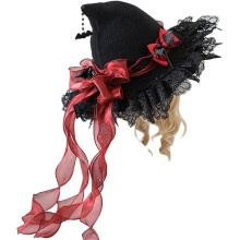 Women’s Witch Hat Lolita Wizard Hat Halloween Costume Cosplay Accessory