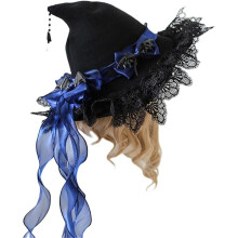 Women’s Witch Hat Lolita Wizard Hat Halloween Costume Cosplay Accessory