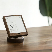 Présentoir de Paiement en Bois Massif avec Code QR, Carte de Paiement, Carte de Table de Paiement, Caisse Enregistreuse, Scannez le Code et Préparez