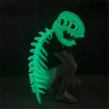 Glow Dinosaur Skeleton Hat 3D Realistic Dino Skull Cap Halloween Costume