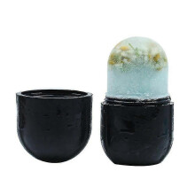 (Black) Beauty Shrink Pores Silicone Ice Roller Cube Face Massage Sun Repair