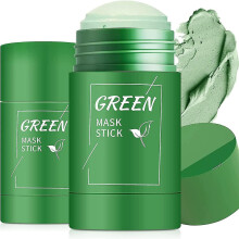 2pc Purifying Clay Mask,green Tea Cleansing Mask Stick,face Moisturizes Oil Control,blackhead Remover