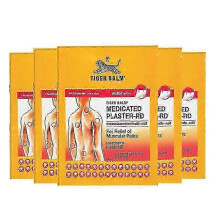 (10 Bags Red) 10-Pack Red/Green Tiger Balm Patches for Pain Relief