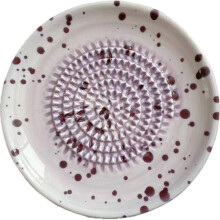 (Purple) Ceramic Garlic Grater Plate, Manual Ginger Grinder & Garlic Mincer