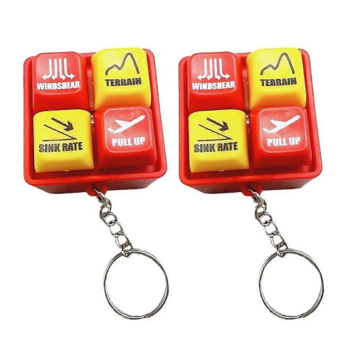 (2pcs, Red) Airplane Emergency Alert Keychain