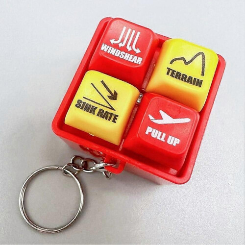 (2pcs, red+blue) Airplane Emergency Alert Keychain 1