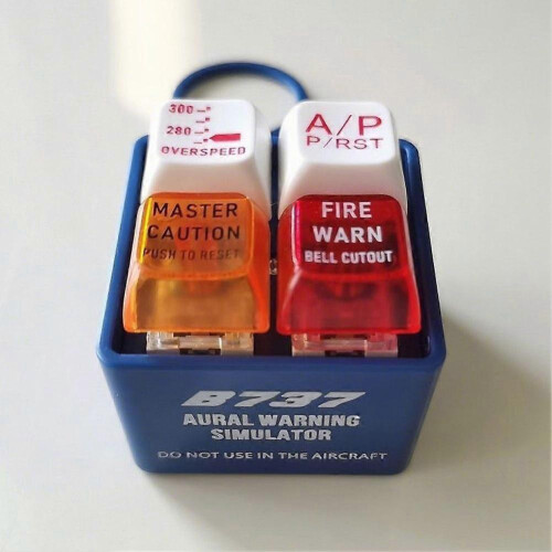 (2pcs, red+blue) Airplane Emergency Alert Keychain 2