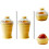 (2pcs, Yellow) Foldable Silicone Ice Cube Mold, Food-grade Ice Making Cup 1