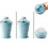 (2pcs, Blue) Foldable Silicone Ice Cube Mold, Food-grade Ice Making Cup 1