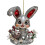 (1set, C) Acrylic Easter Bunny Pendant Sparkling Festive Design 1