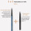 (grey) Eyebrow Pencil Retractable Slant Tip with Brush Double-end Waterproof 3