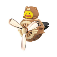 (One size, Brown Duck) Cute Cartoon Car Air Freshener, Vent Mount Car Perfume