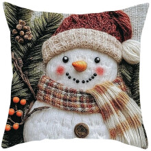 (2/1pcs) Peach Skin Velvet Christmas Throw Pillow Cover