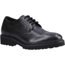 (, ) Hush Puppies Gabi Lace Up Leather Girl's Black Brogues