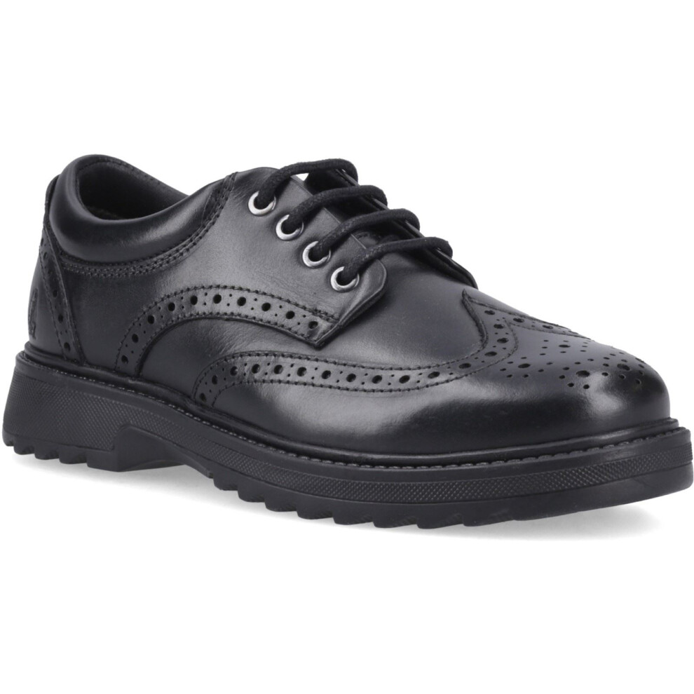 Hush Puppies (, ) Romeo Leather Boy's Black Brogues