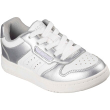 (, ) Skechers Quick Street Polyurethane Girl's Silver/White Trainers