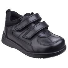 (, ) Hush Puppies Liam Infant Leather Boy's Black Shoes