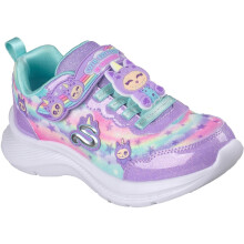 (, ) Skechers Jumpsters 2.0 Cutie Critters Textile Girl's Lavender/Multi Trainers