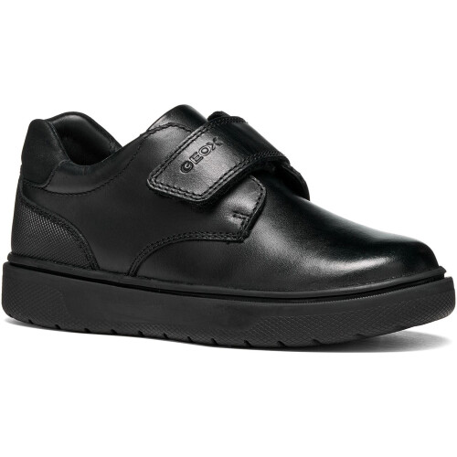 Geox (, ) Geox J Riddock Leather Boy's Black Shoes