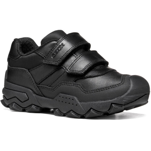 Geox (, ) Geox J Buller Leather Boy's Black Trainers