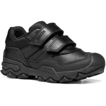 (, ) Geox J Buller Leather Boy's Black Trainers