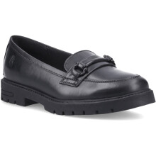 (, ) Hush Puppies Hazel Snaffle Leather Girl's Black Loafers