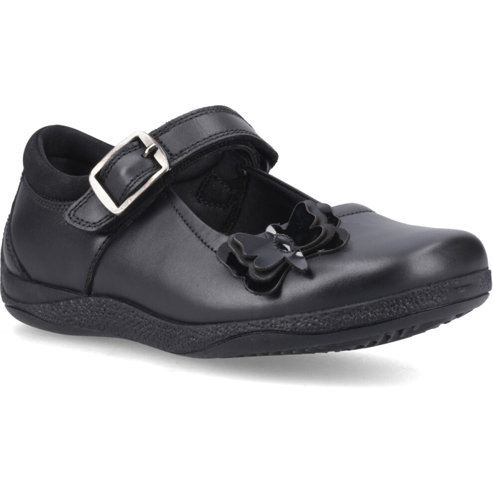 Hush Puppies Girls Black  Julie Ballerina Leather Shoes - Size UK 13 / Eu 32 / Us 13.5 Kids - Image 5