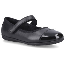 (, ) Hush Puppies Lottie Ballerina Jnr Leather Girl's Black Shoes