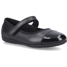 (, ) Hush Puppies Lottie Ballerina Jnr Leather Girl's Black Shoes