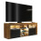 TV Unit Pulse 145cm - Oak & Black with Matte Doors and LED Lights 5