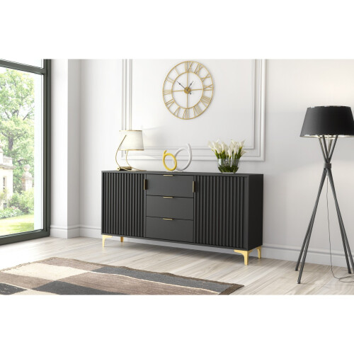 Sideboard Tide Crest 140cm - Black & Gold 1