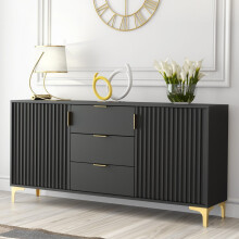 Sideboard Tide Crest 140cm - Black & Gold