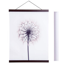 A1 Magnetic Poster Hanger Frame,Light Wood Frame Hanger for Photo Picutre Canvas Artwork Art Large Size Wall Map Print Wall Hanging (61cm/24, Walnut)