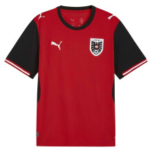 (S, Red/Black) Puma Mens World Cup 2026 Austria FC Home Shirt
