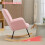 Soft Fleecey Rocking Wingback Chair - Pink 6