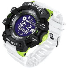 SMAEL 5ATM Mens Military Digital Chronograph Calendar, Date Week Day Alarm Watch