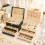 Large Lockable PU Leather Jewellery Organiser Box 2
