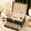 Large Lockable PU Leather Jewellery Organiser Box 5