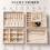 Large Lockable PU Leather Jewellery Organiser Box 7