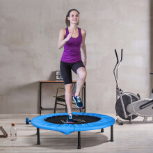 HOMCOM Dia. 101cm Fitness Trampoline Exercise, Max Load 150 KG, Blue Black