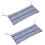 Polyester Set Of 2 Swing Chair Cushion Blue Stripes 1