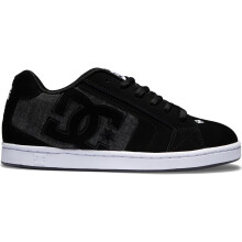 (UK 8, Black/Armor/Black) DC Shoes Mens Net Leather Low Rise Skateboarding Trainers Sneakers Shoes