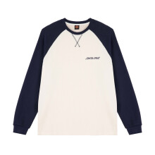 (M, Wax Paper/Midnight Blue) Santa Cruz Mens Classic Strip Long Sleeve T-Shirt