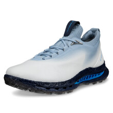 (UK 12-12.5, White/Air) Ecco Mens Biom C5 Lace Up GTX Spikeless Leather Waterproof Golf Shoes
